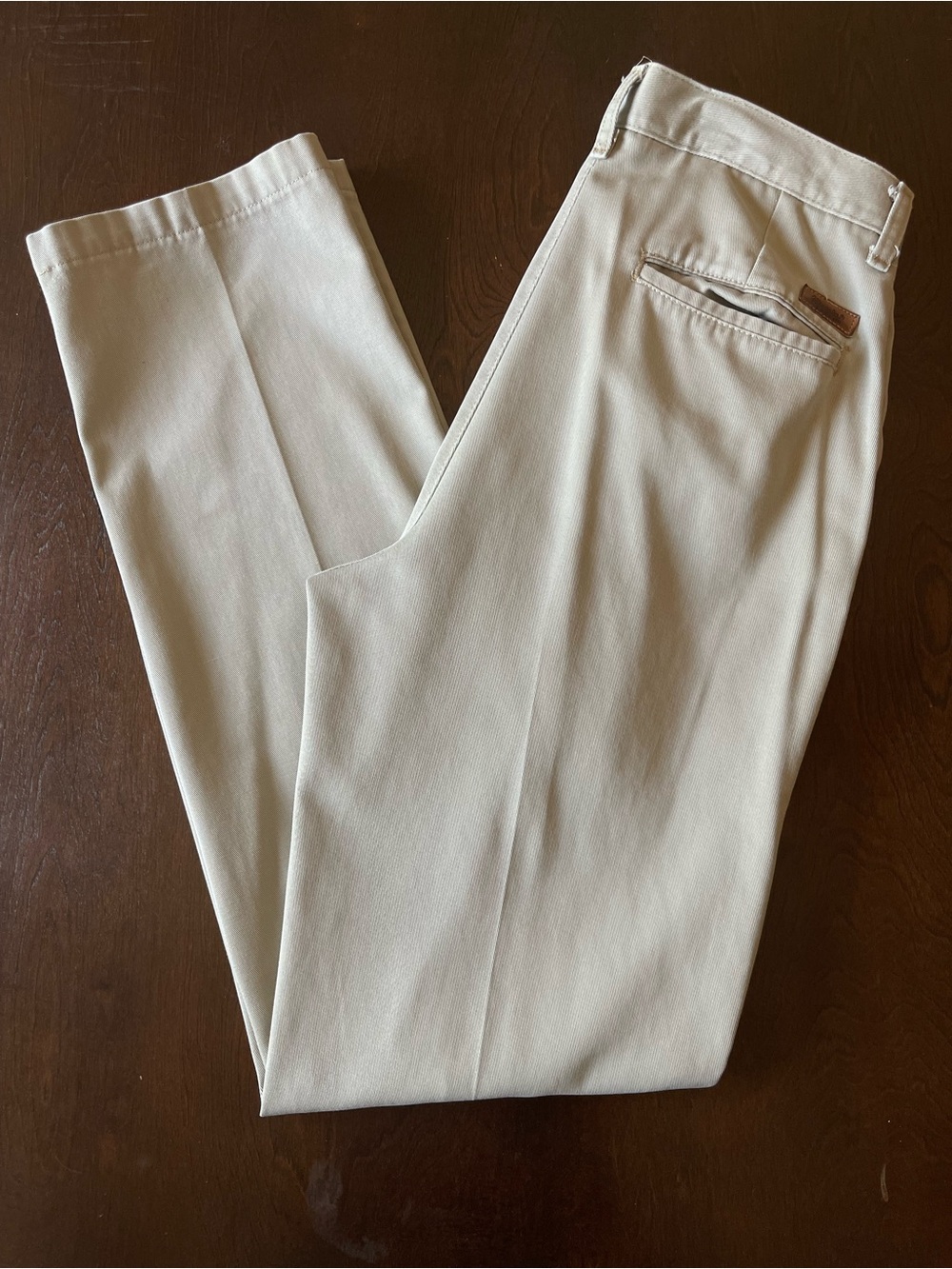Wrangler Men’s Khaki Pleated Front Relaxed Casual Pants 31 x 34